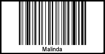 Barcode des Vornamen Malinda
