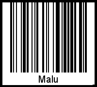 Malu als Barcode und QR-Code
