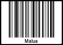 Barcode des Vornamen Malua