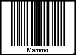 Barcode des Vornamen Mammo