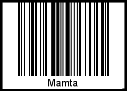 Barcode des Vornamen Mamta