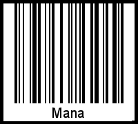 Mana als Barcode und QR-Code