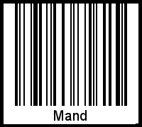 Der Voname Mand als Barcode und QR-Code
