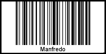 Manfredo als Barcode und QR-Code