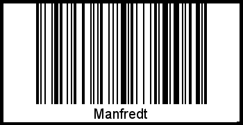 Manfredt als Barcode und QR-Code