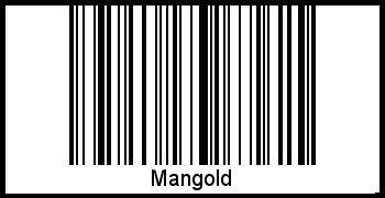 Der Voname Mangold als Barcode und QR-Code