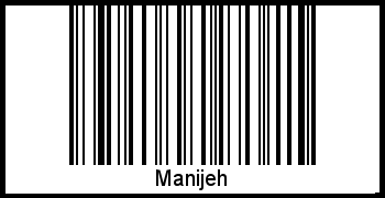 Barcode des Vornamen Manijeh