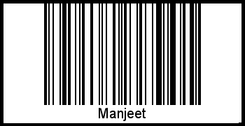 Manjeet als Barcode und QR-Code