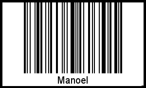 Der Voname Manoel als Barcode und QR-Code