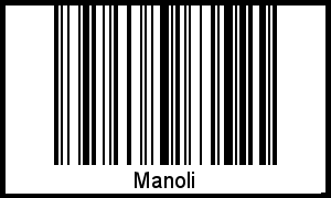 Barcode des Vornamen Manoli