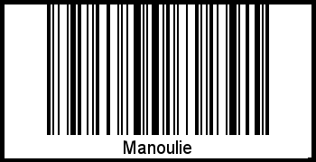 Manoulie als Barcode und QR-Code