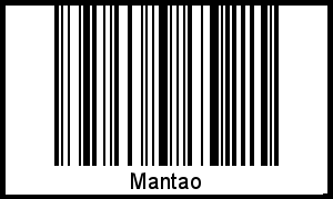 Der Voname Mantao als Barcode und QR-Code