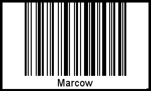 Barcode des Vornamen Marcow