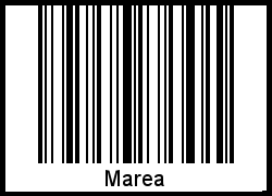 Der Voname Marea als Barcode und QR-Code