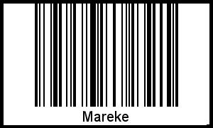 Barcode des Vornamen Mareke