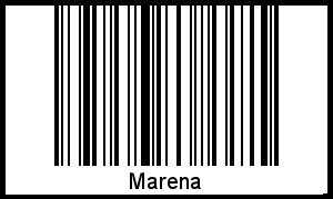 Marena als Barcode und QR-Code
