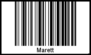 Barcode des Vornamen Marett