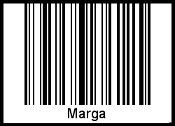 Interpretation von Marga als Barcode