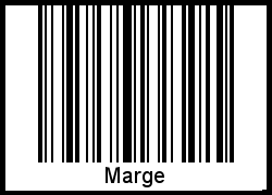 Der Voname Marge als Barcode und QR-Code