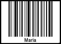 Der Voname Maria als Barcode und QR-Code