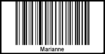 Interpretation von Marianne als Barcode