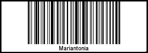 Mariantonia als Barcode und QR-Code
