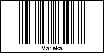 Der Voname Marieka als Barcode und QR-Code