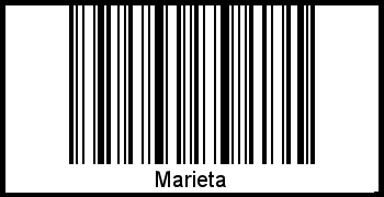 Barcode des Vornamen Marieta