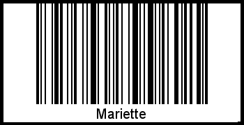 Mariette als Barcode und QR-Code