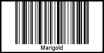 Der Voname Marigold als Barcode und QR-Code
