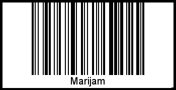 Barcode des Vornamen Marijam