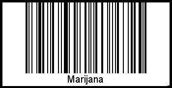Der Voname Marijana als Barcode und QR-Code