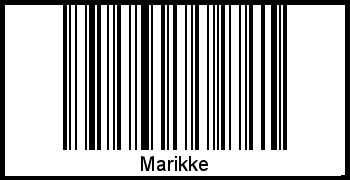 Barcode des Vornamen Marikke