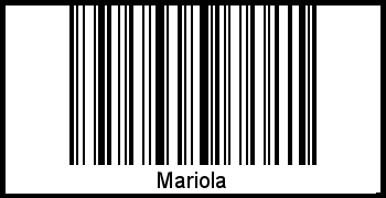 Barcode des Vornamen Mariola