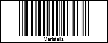 Der Voname Maristella als Barcode und QR-Code