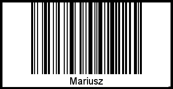 Der Voname Mariusz als Barcode und QR-Code