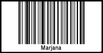 Interpretation von Marjana als Barcode