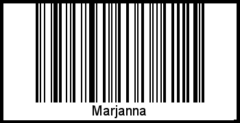 Der Voname Marjanna als Barcode und QR-Code