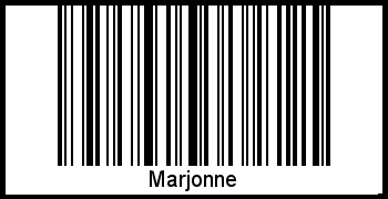 Barcode des Vornamen Marjonne