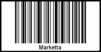 Interpretation von Marketta als Barcode