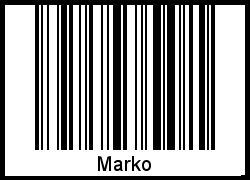 Barcode des Vornamen Marko