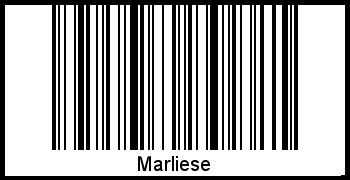 Der Voname Marliese als Barcode und QR-Code
