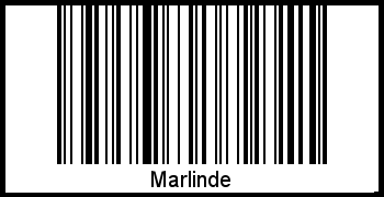 Barcode des Vornamen Marlinde