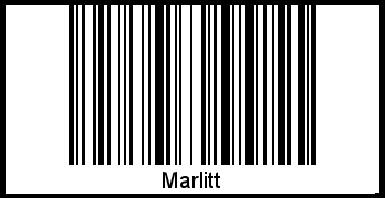 Der Voname Marlitt als Barcode und QR-Code