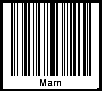 Der Voname Marn als Barcode und QR-Code