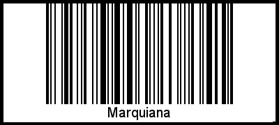 Barcode des Vornamen Marquiana