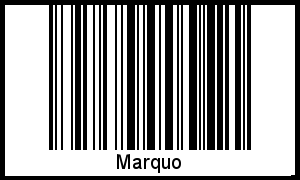Der Voname Marquo als Barcode und QR-Code