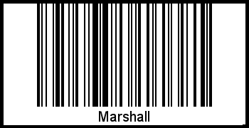 Barcode des Vornamen Marshall