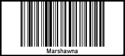 Marshawna als Barcode und QR-Code