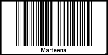 Barcode des Vornamen Marteena